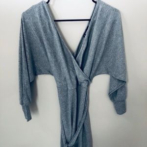 Off the shoulder wrap dress